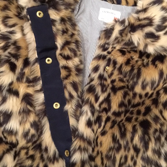 Crewcuts Faux Fur Leopard Print Coat - Picture 3 of 5